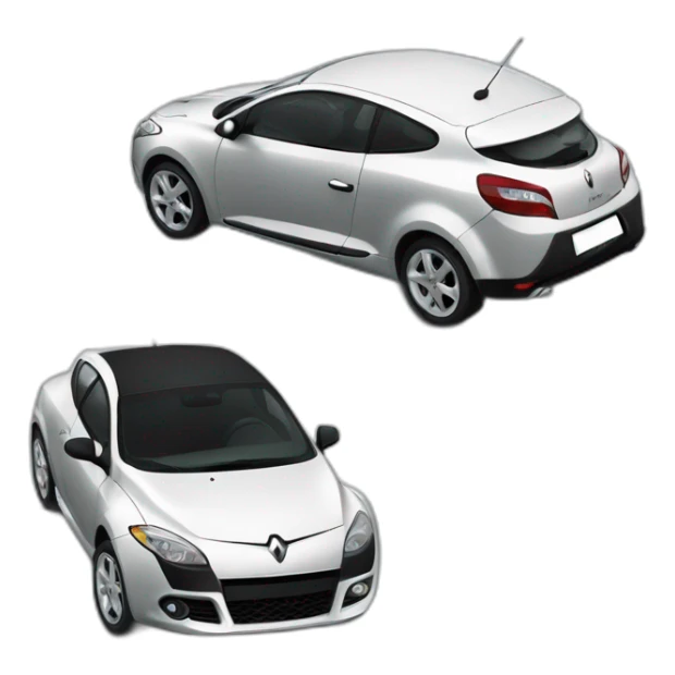 Voiture Renault Megane 2 année 2006 cc noir sticker