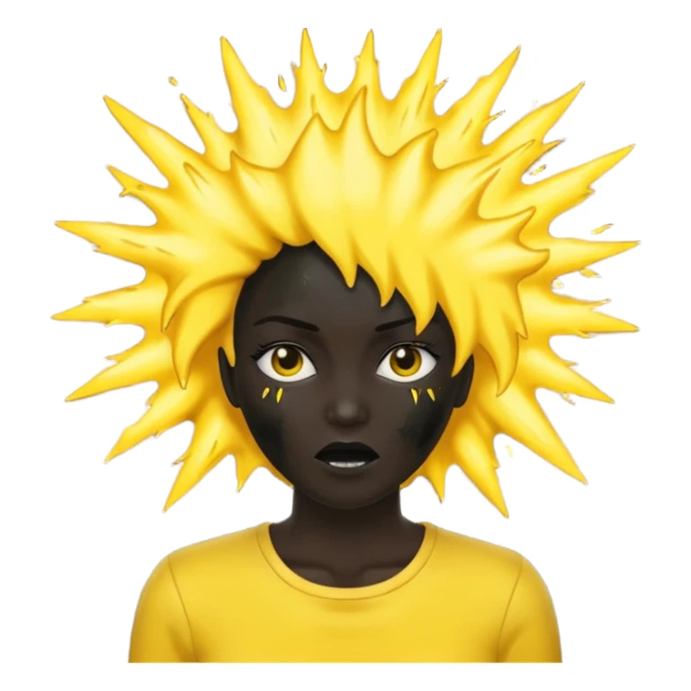 exploiding head yellow woman sticker