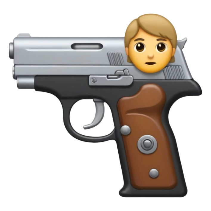 Un persona Blanco una gora de lado y una pistola sticker