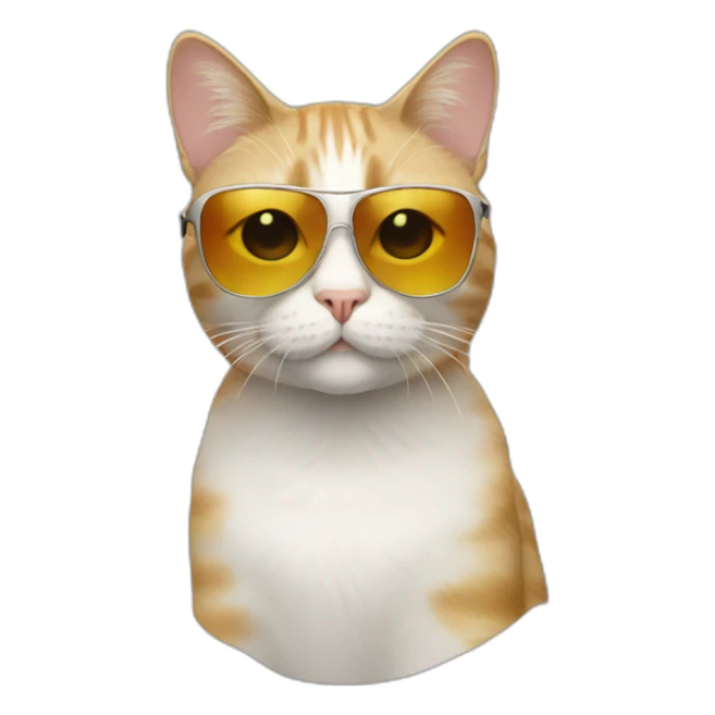 Cat with sunglasses sticker