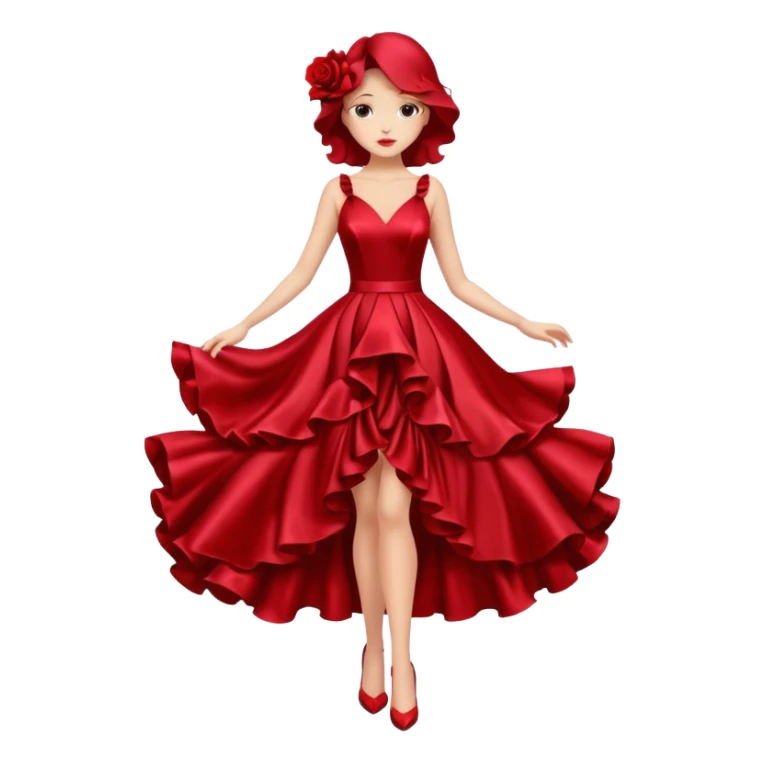 red rose dress no body sticker