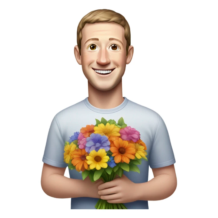 mark zuckerberg Flowers  sticker