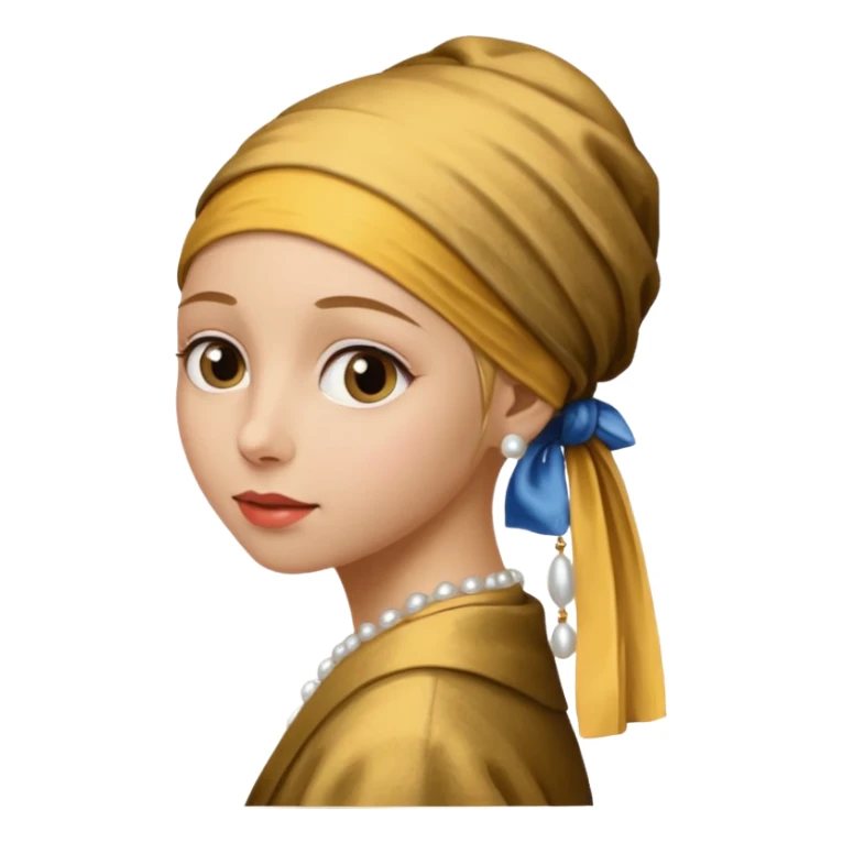 Girl with a Pearl Earring painting sticker