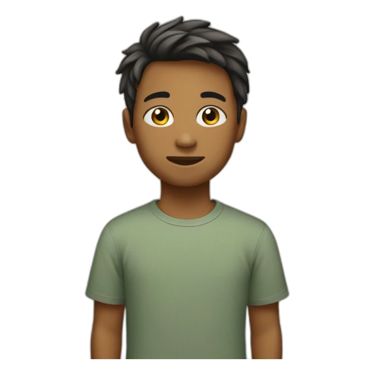 neduAI (boy with T-shirt) sticker