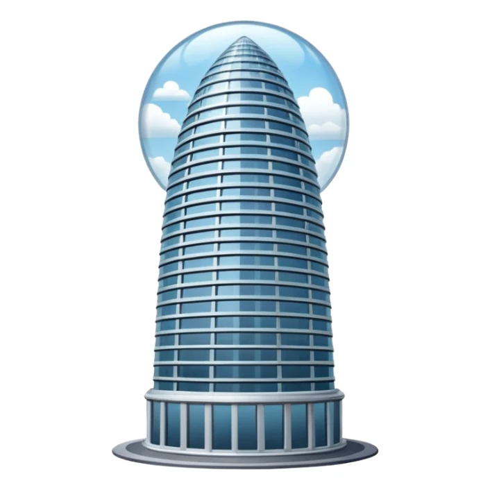 Dome Tower – Tall skyscraper covered by a glass dome.
 sticker
