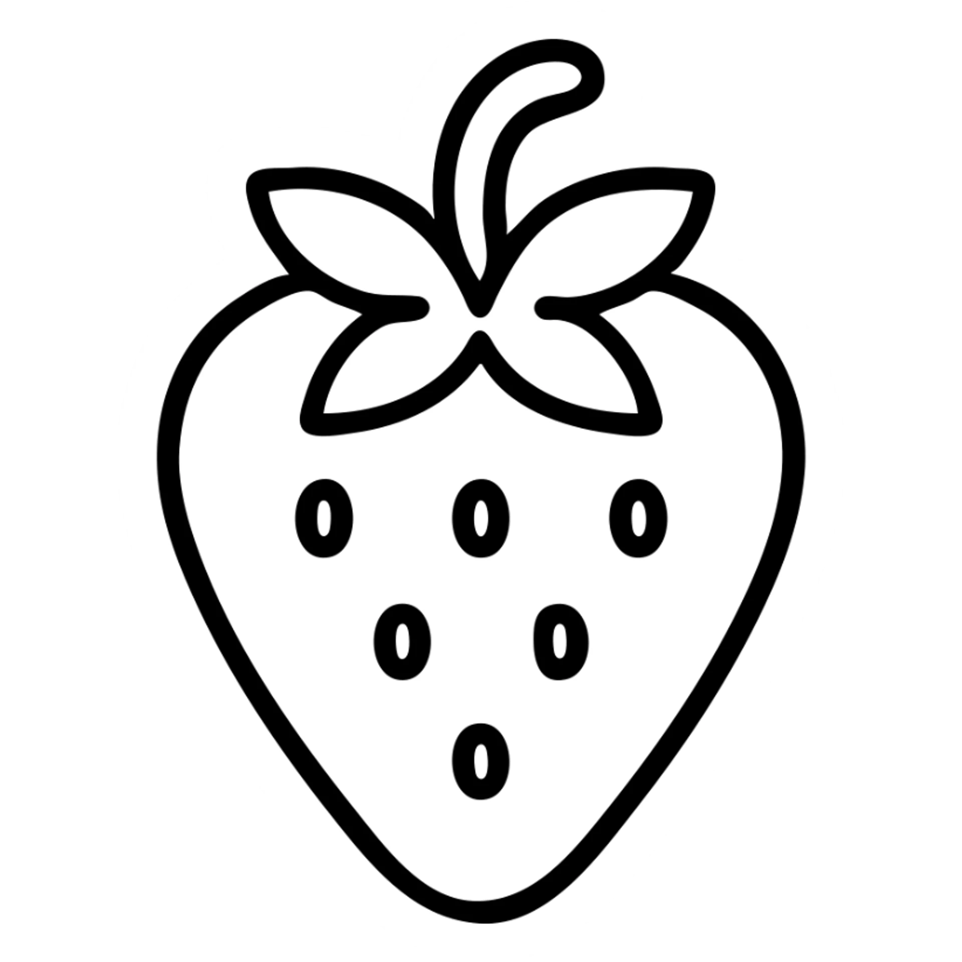 strawberry neon sign outline sticker