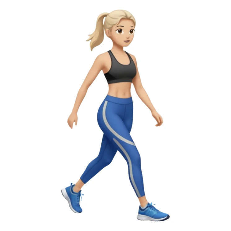 women walking full body workout clothes sticker