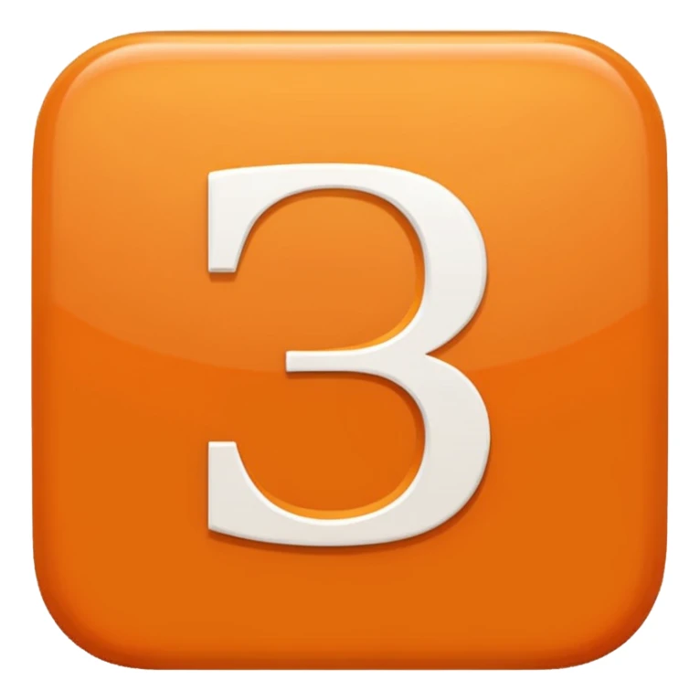 make me an emoji of the letter E from etsy no background high def orange square witha white E in the center with a times new roman looking font sticker