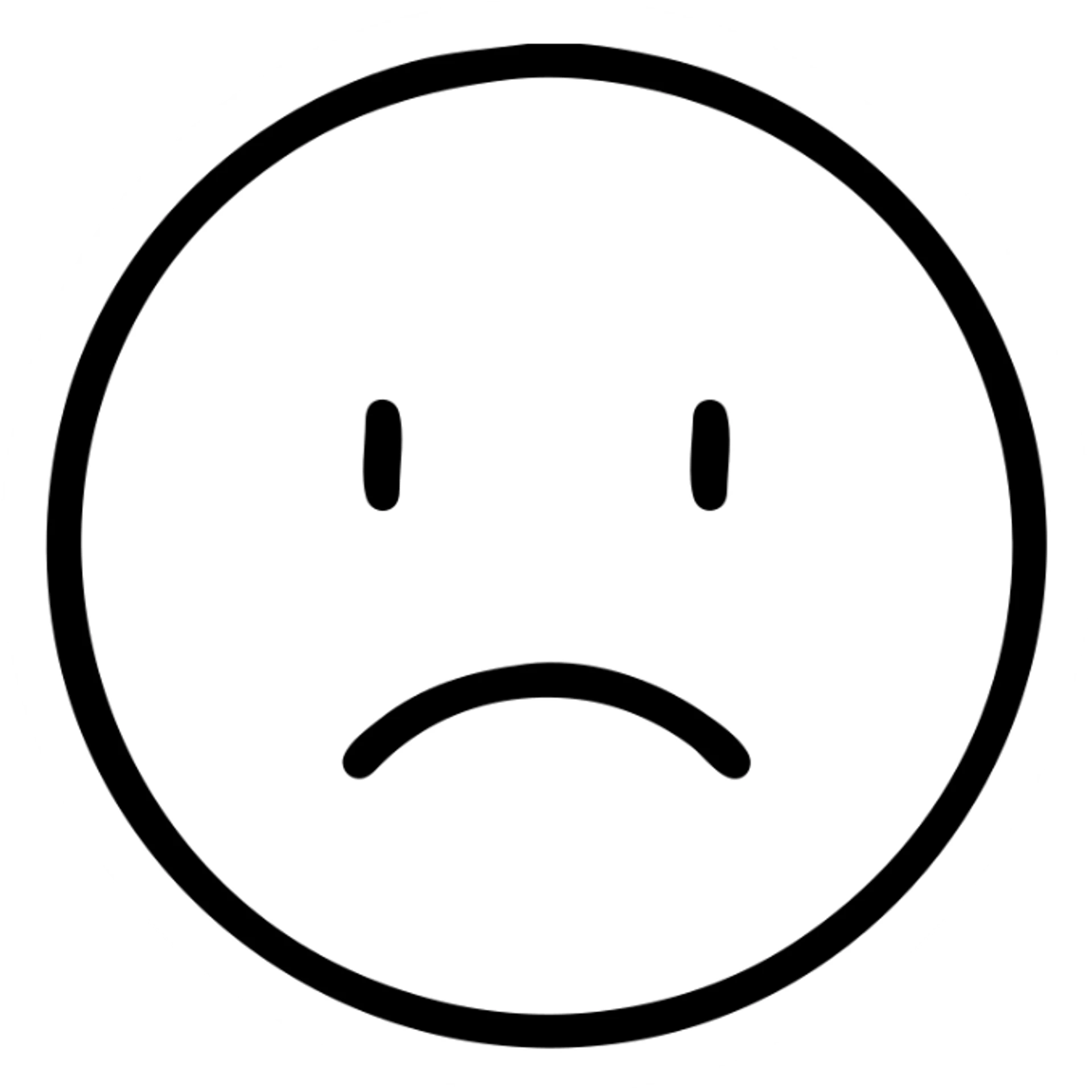 sad face subtle expression minimalist style sticker