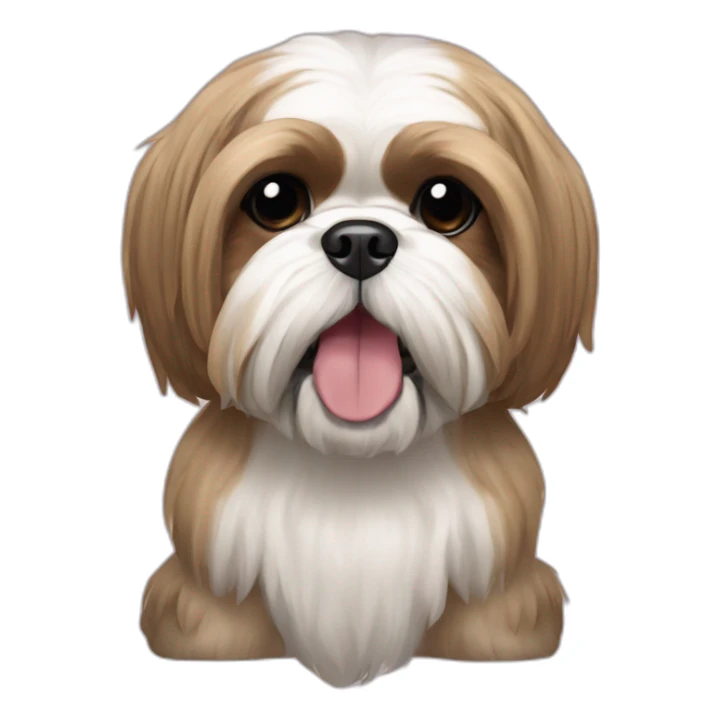 perro shih tzu; riendose, muy fuerte sticker