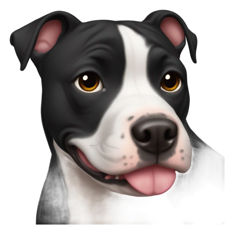 Black Pitbull cuddles and kisses  sticker