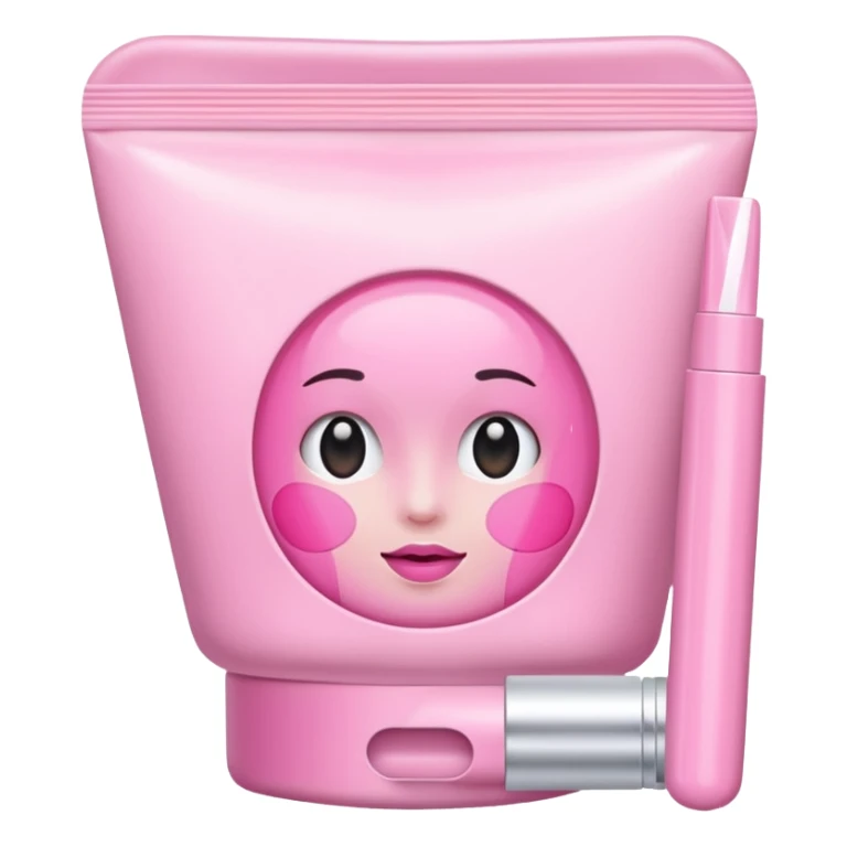 pink skincare tube sticker
