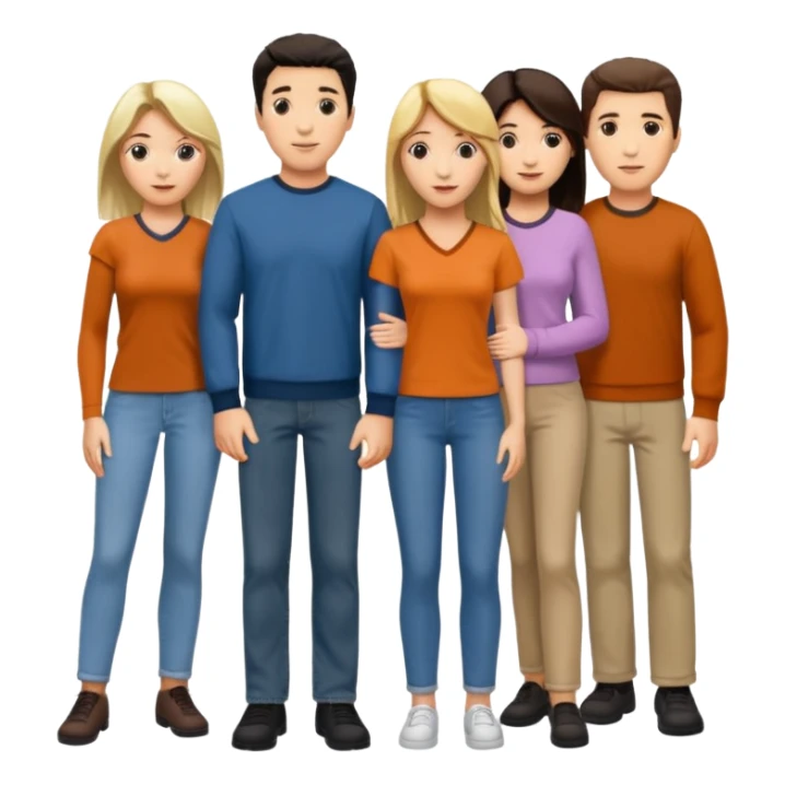 Cast members from tv show friends  sticker