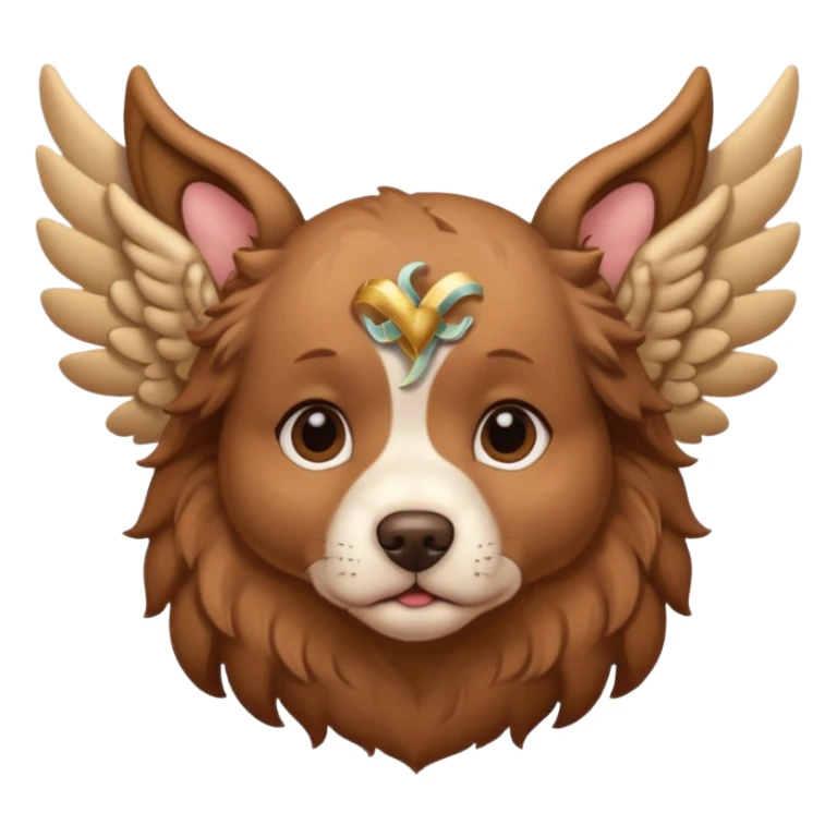 My dogs head on Cupid body sticker