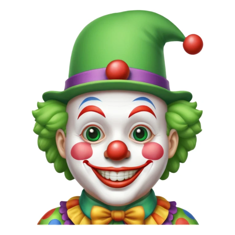 Chú hề đội mũ hề xanh, cười tươi sticker