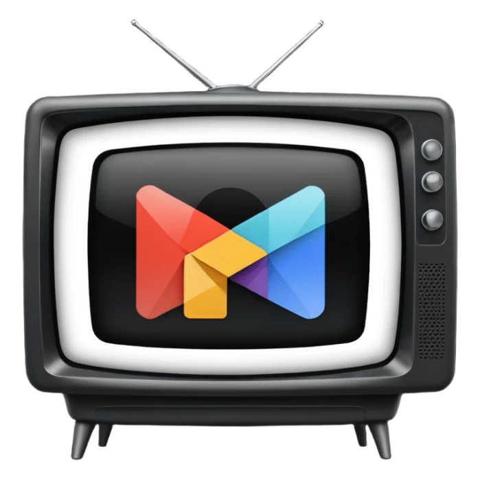Create an emoji in which it is representing an app like YouTube professional logo of this app but don't make it like YouTube this app name as :- InSights TV sticker