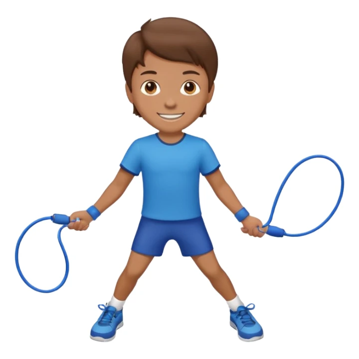 Boy with Skipping Rope on start to skip sticker