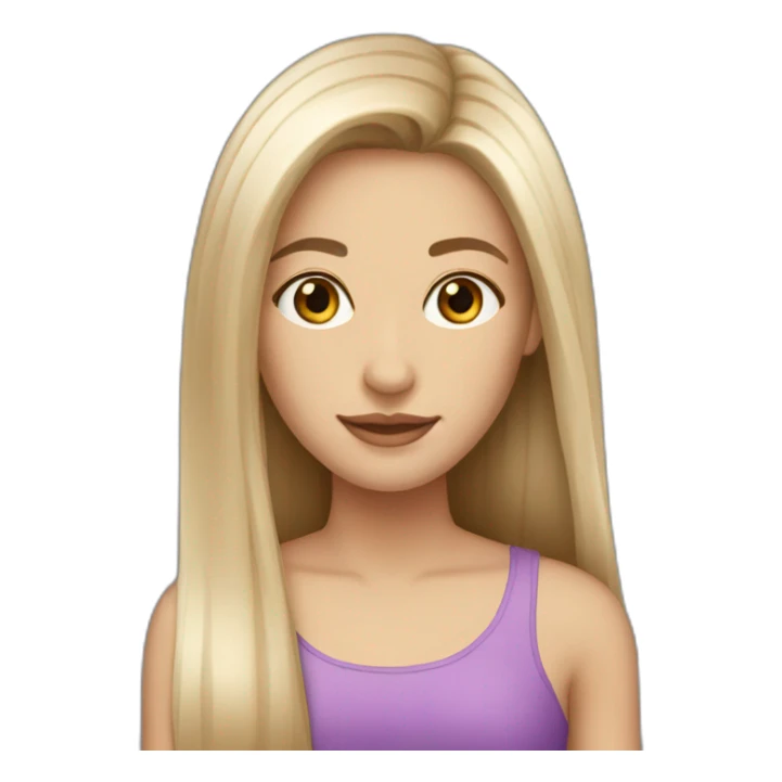 fair-skinned-pretty-woman-with-long straigh hair sticker