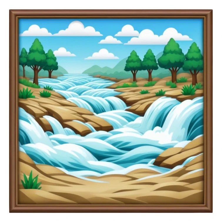 A flood with rushing water and submerged surroundings sticker