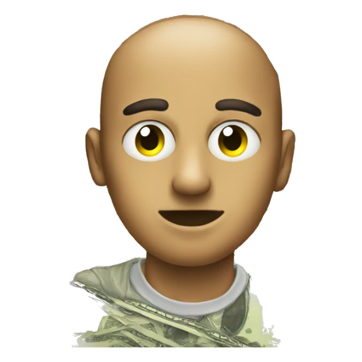 Emoji with cash in eyes  sticker