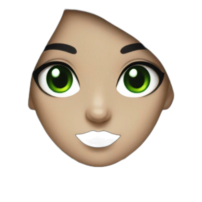 Goth girl Green eyes sticker