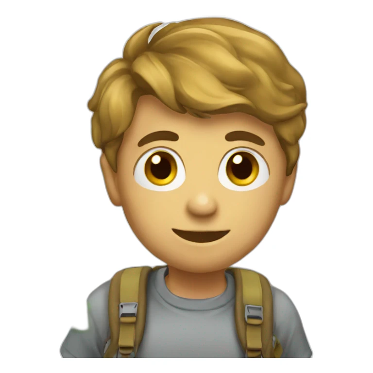 An emoji of a student with backpack sticker
