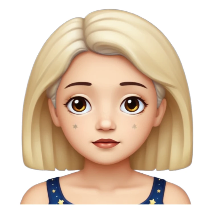 
esta noche solo las lula y estrellas sin fondo sticker