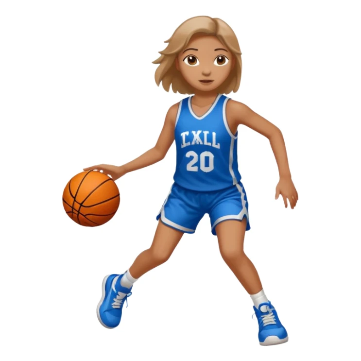 basketball playing girl sticker