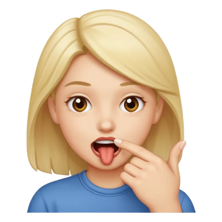 Biting on finger in a flirtairous way sticker