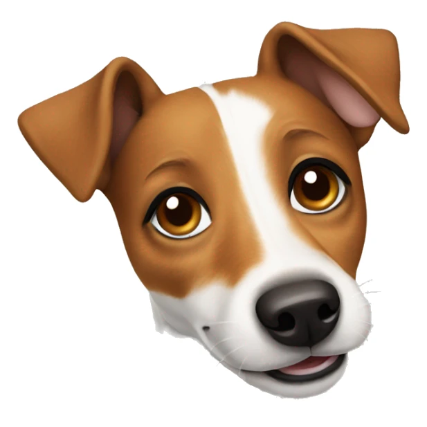 Jack Russell dog with brown eyes running sticker