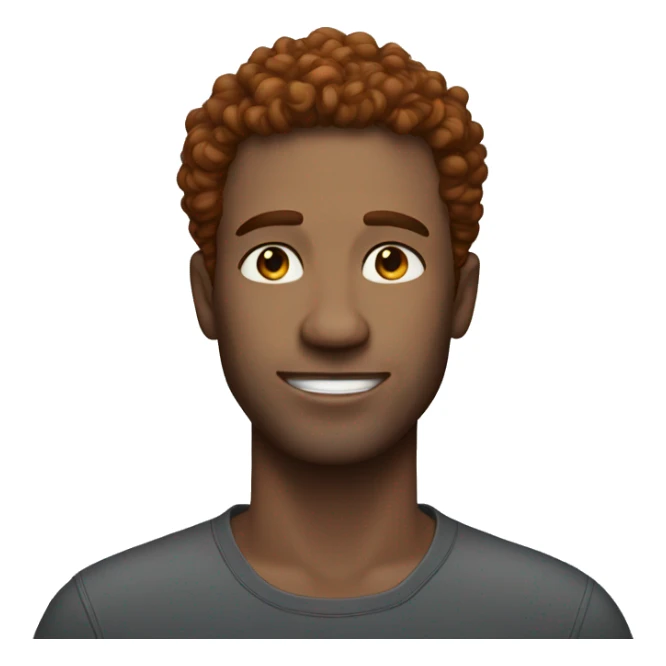  man with freckles, dark red curly hair fade  sticker