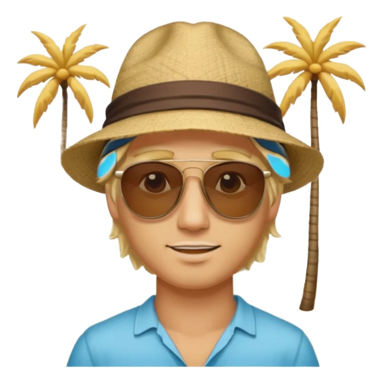 Blonde guy tourist in a beach from Lima, Peru sticker