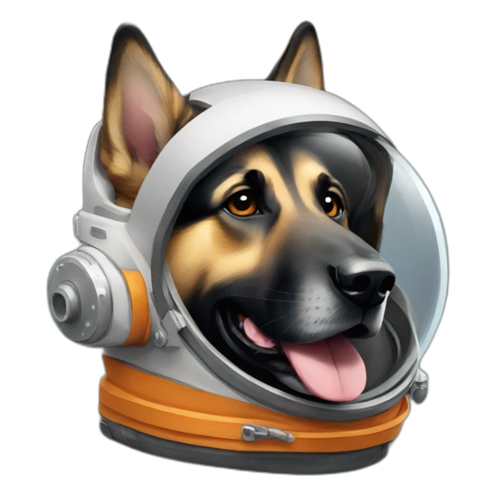 Astronaut German shepherd sticker