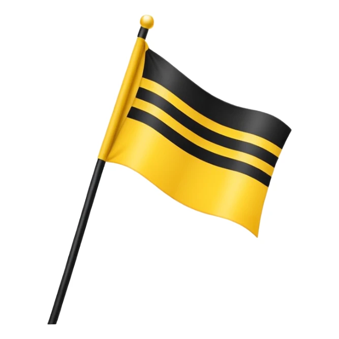 Create 2 yellow lined and 1 black lined flag emoji and put black line between yellow lines sticker