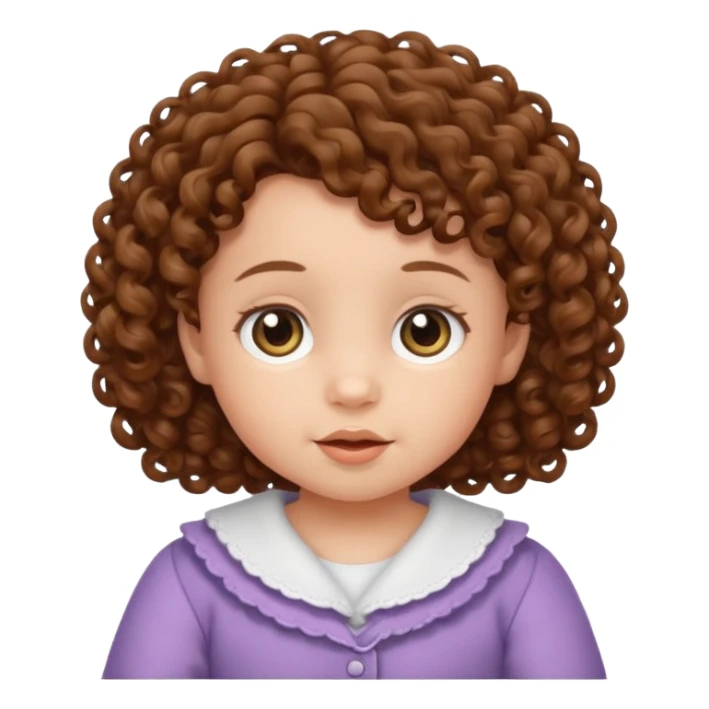 baby curly hair sticker