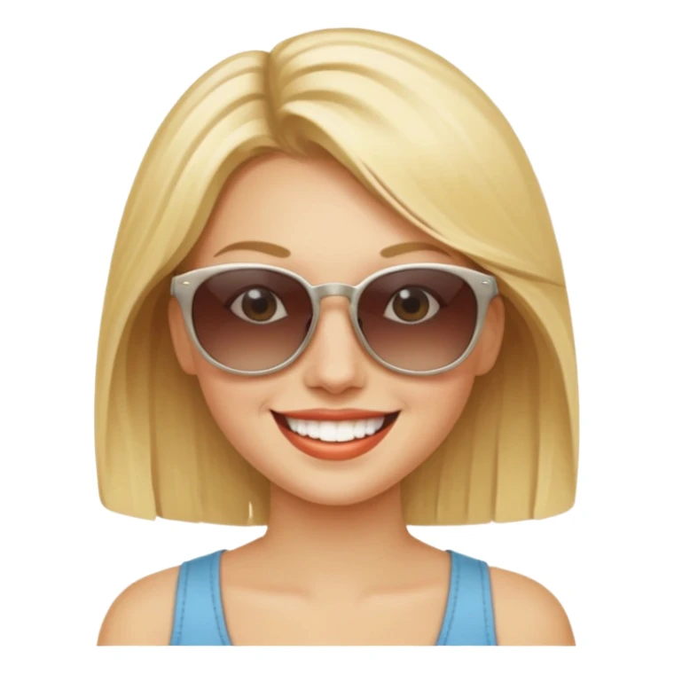 blonde woman with sunglasses sticker
