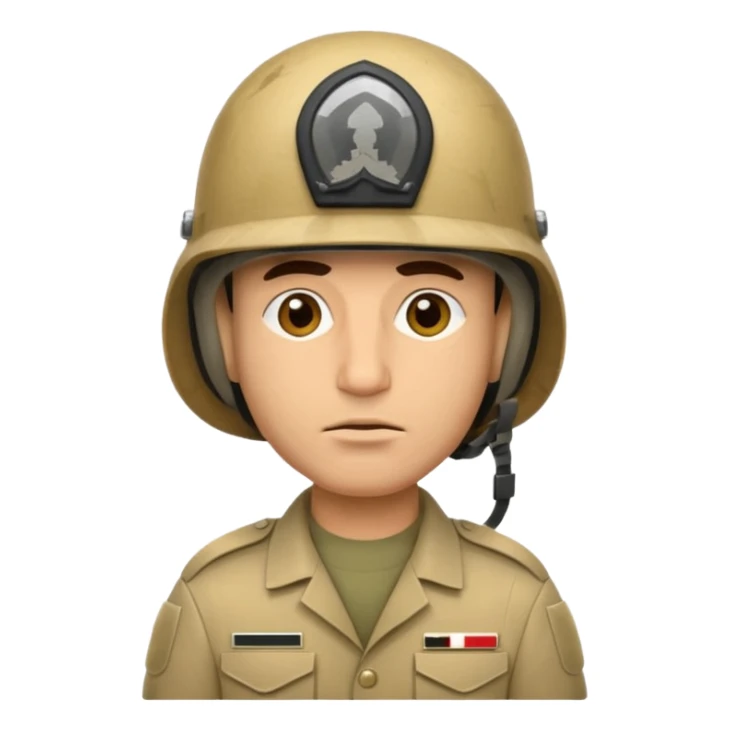 tired Iraqi military, in a helmet sticker