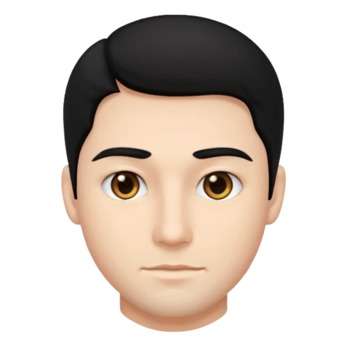 man with black hair and eyes but handsome sticker