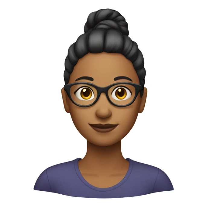 a bespectacled ponytail woman sticker