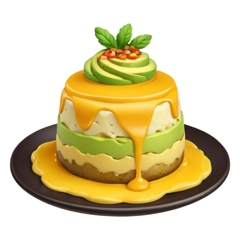 create an animated image of a causa, the food sticker