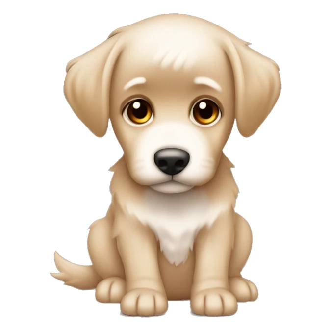 menino pele beji claro cabelo marrom claro e cabelo curto com topete com um cachorro yorkshire sticker