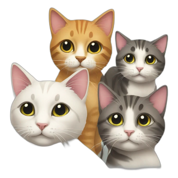 group of cats in the party sticker
