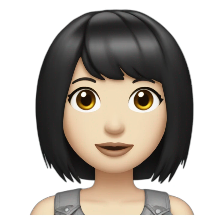 Carly Rae jepsen black long hair sticker