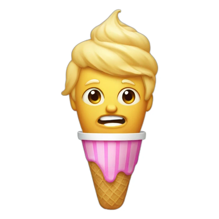 Trump eating ice cream sticker