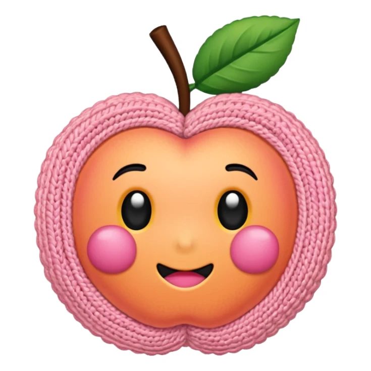 crochet single stitch (it has a color like a peach-pinky sunset) sticker