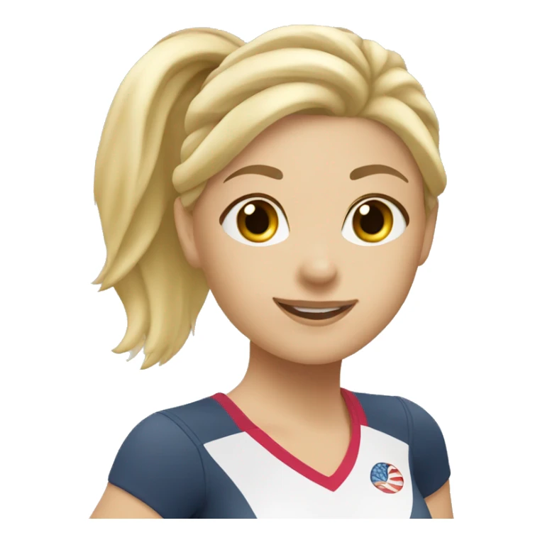 summer olympics blonde girl playing volleyball sticker