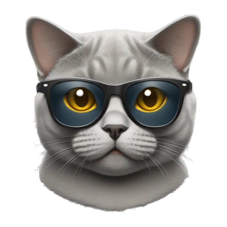 british shorthair cat wearing sunglasses  sticker