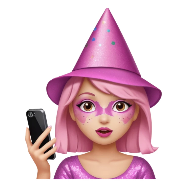 glitter pink girl naughty selfie sticker