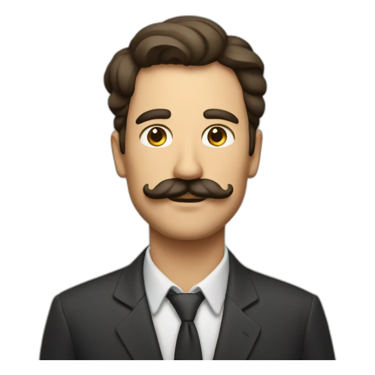 un homme avec une petite moustache sticker