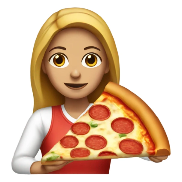 Woman slice of pizza sticker